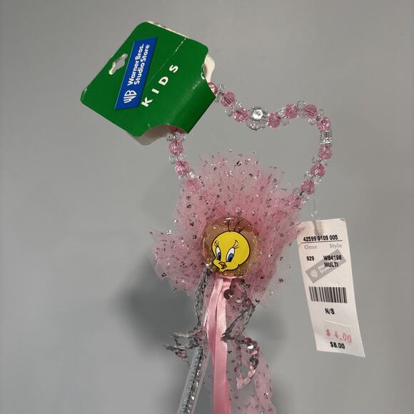 Warner Bros. Studio Store Looney Tunes Tweety Pink Heart Princess Wand Vintage - Picture 1 of 7